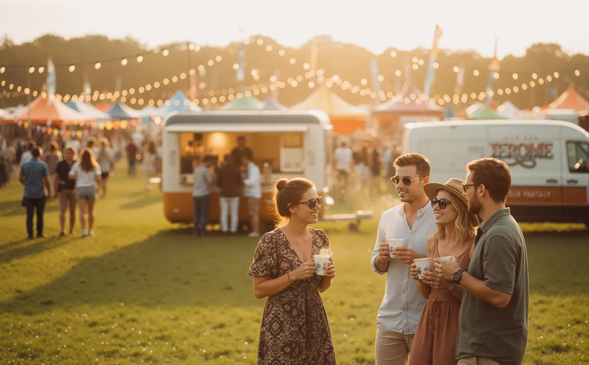 'barista op locatie, koffiebar'